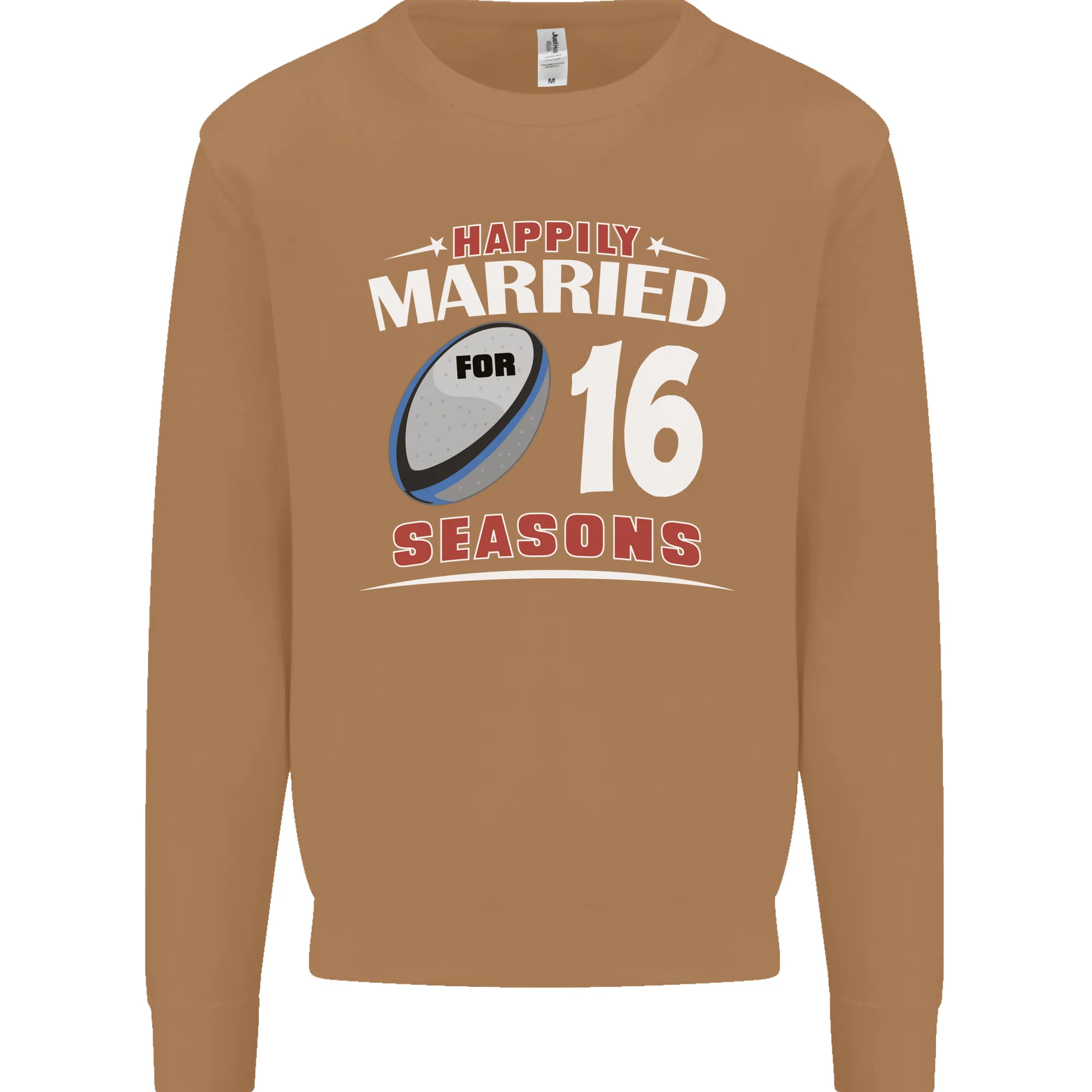 16 Year Wedding Anniversary 16th Rugby Mens Sweatshirt Jumper