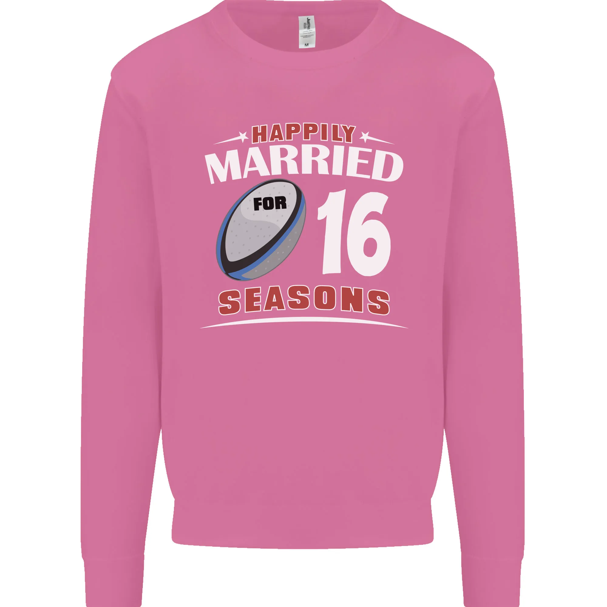 16 Year Wedding Anniversary 16th Rugby Mens Sweatshirt Jumper
