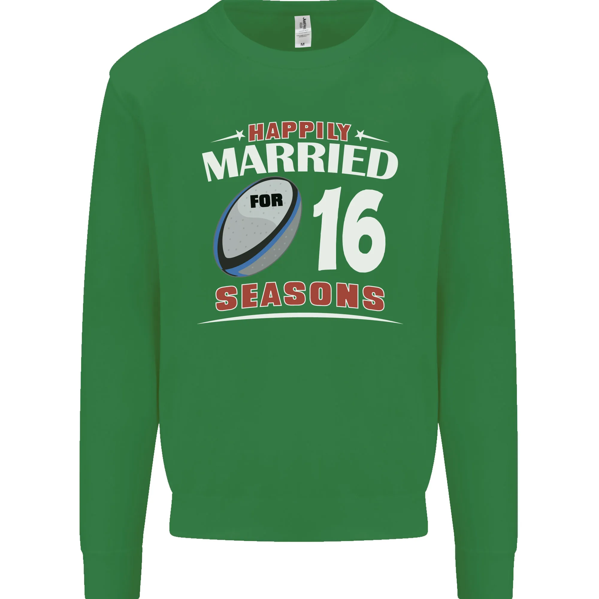 16 Year Wedding Anniversary 16th Rugby Mens Sweatshirt Jumper