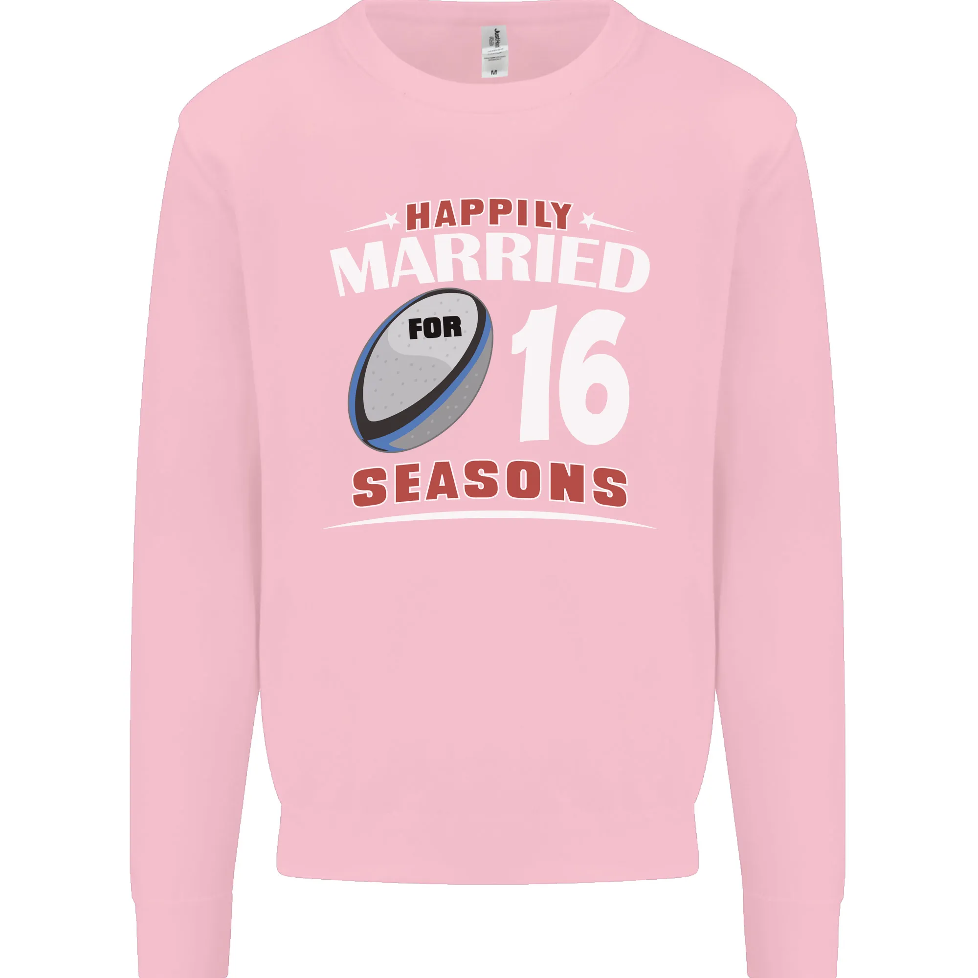 16 Year Wedding Anniversary 16th Rugby Mens Sweatshirt Jumper