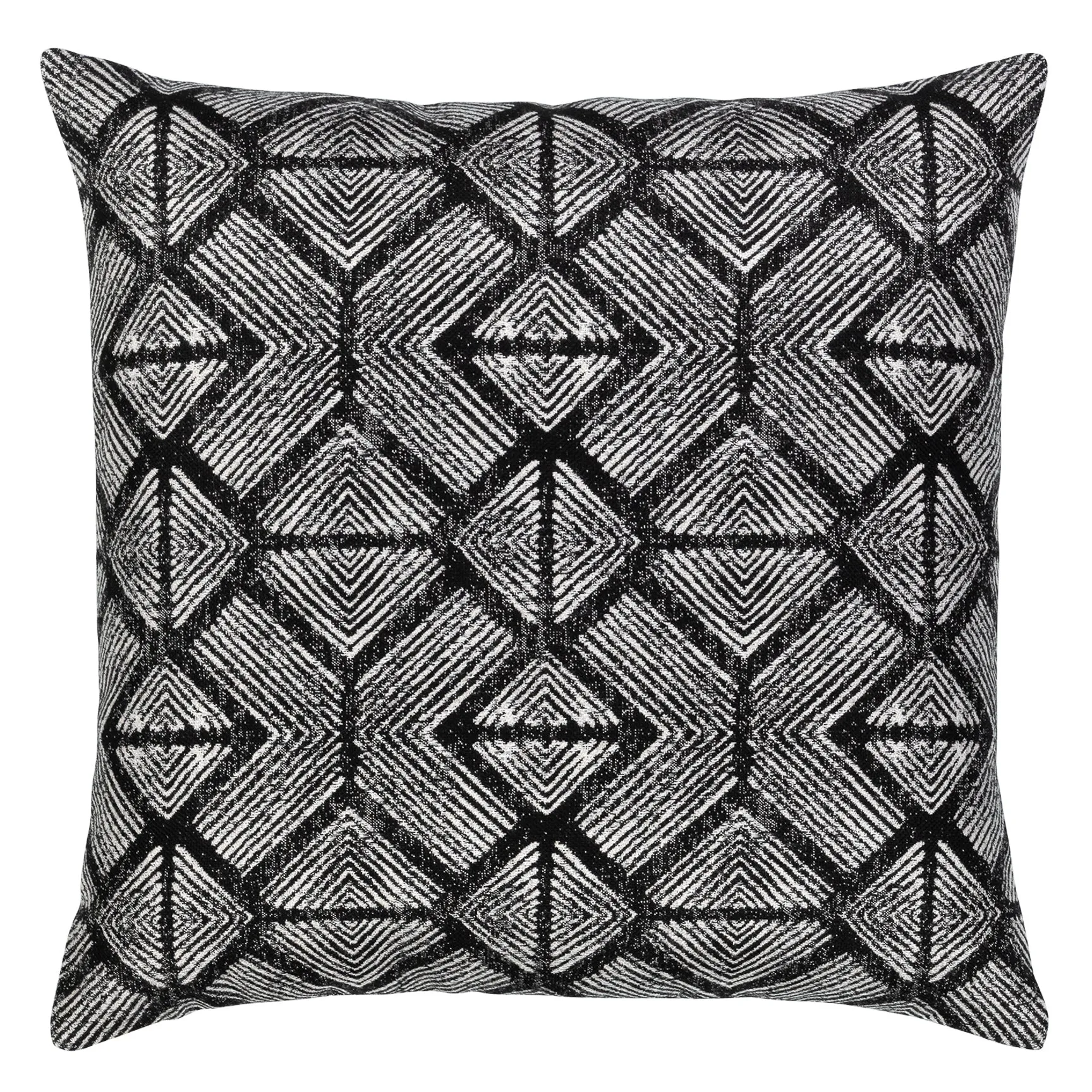 22" Square Elaine Smith Pillow  Bakuba Ebony