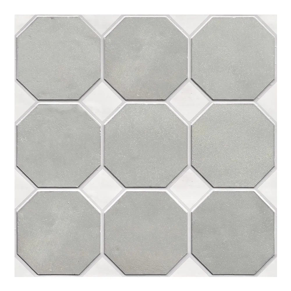 3D Grey and White Geometric Peel and Stick Wall Tile