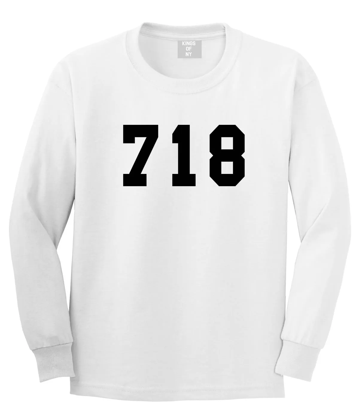718 New York Area Code Long Sleeve T-Shirt