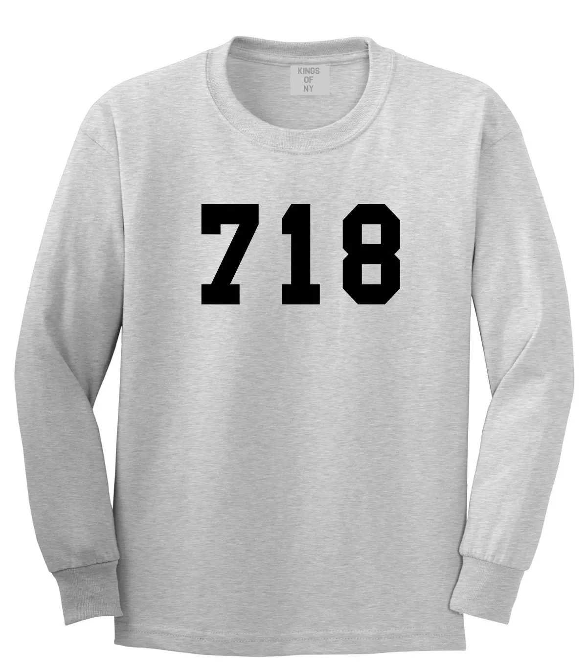 718 New York Area Code Long Sleeve T-Shirt