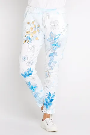 Alina Pants - Sky Bloom