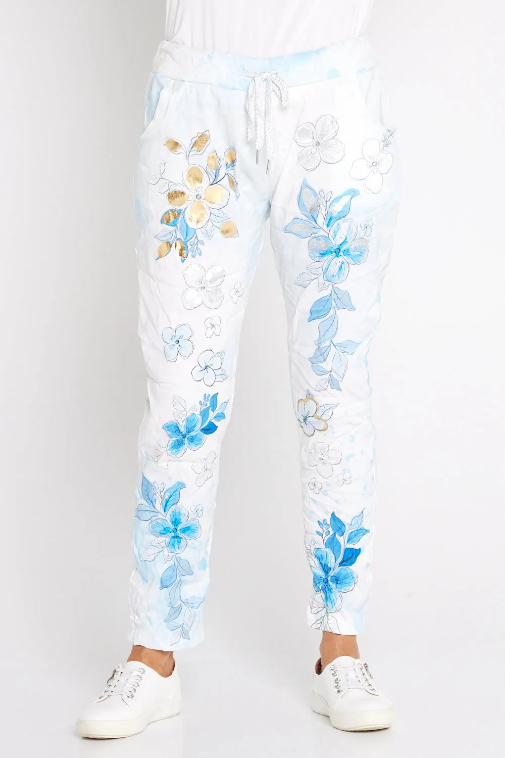 Alina Pants - Sky Bloom
