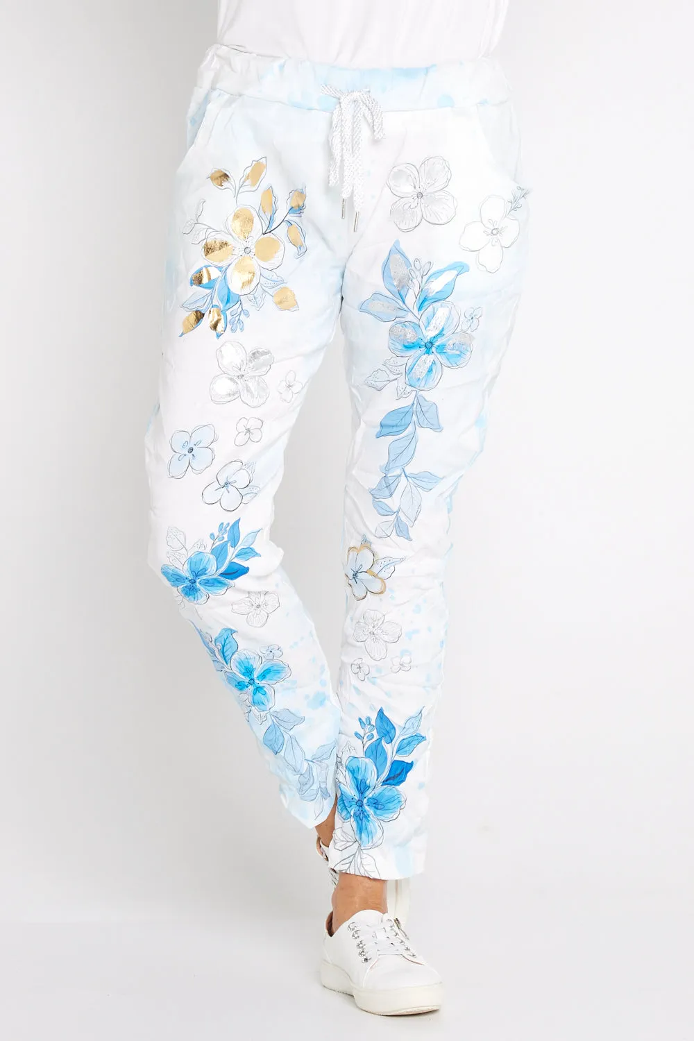 Alina Pants - Sky Bloom