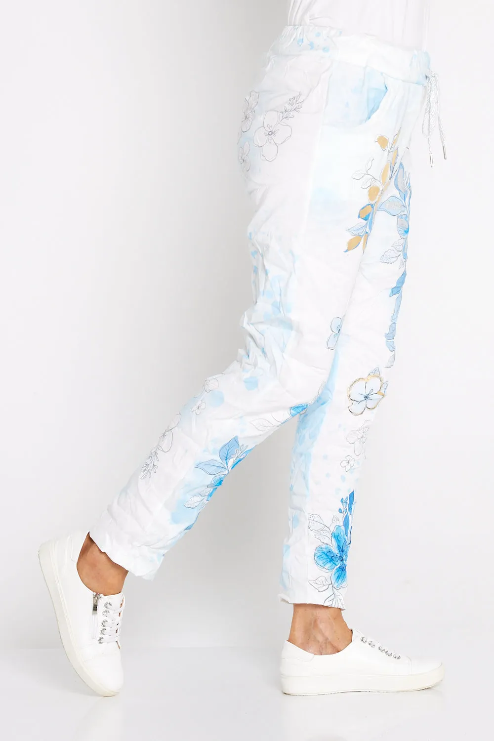 Alina Pants - Sky Bloom