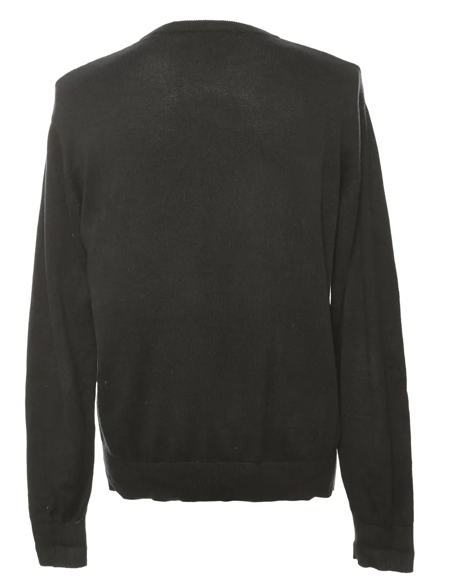 Black Long Sleeved Jumper - S