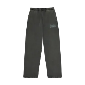 Broken Planet Basics Straight Leg Sweatpants - Washed Soot Black