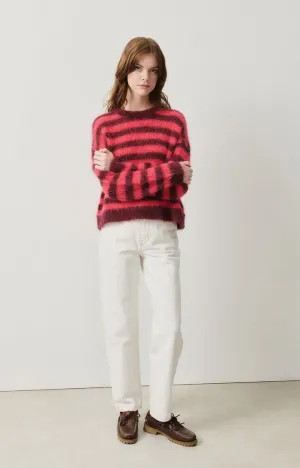 Bymi Jumper - Burgundy & Hortensia Striped