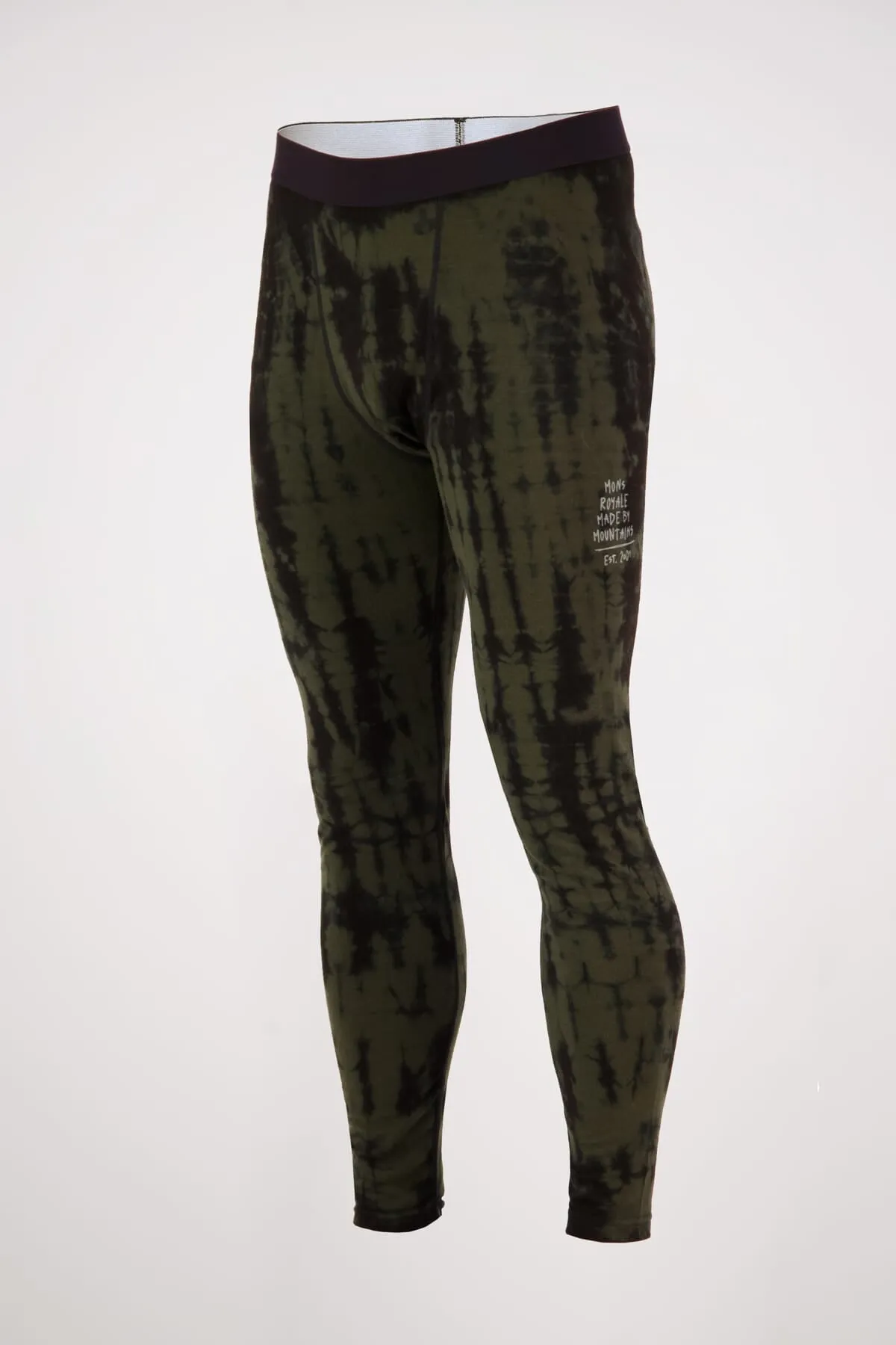 Cascade Merino Base Layer Legging - Olive Tie Dye