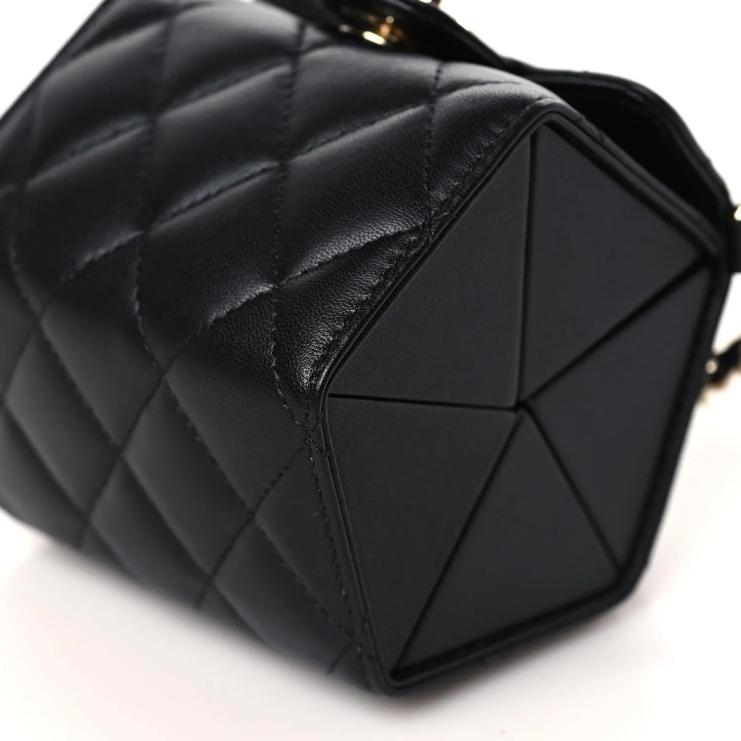 Chanel Rare Roll Up Accordion Mini Flap Bag Jewelry Box Quilted Leather Bag