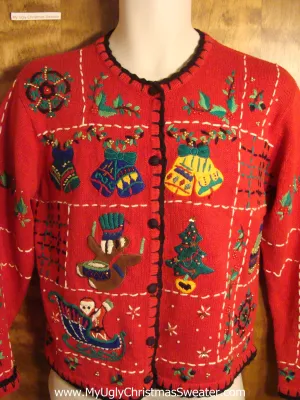 Christmas Bells and Teddy Tacky Christmas Sweater