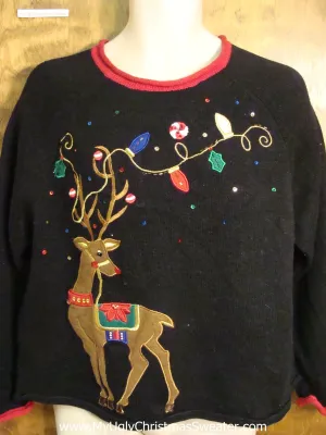 Cute Reindeer Ugly Christmas Jumper