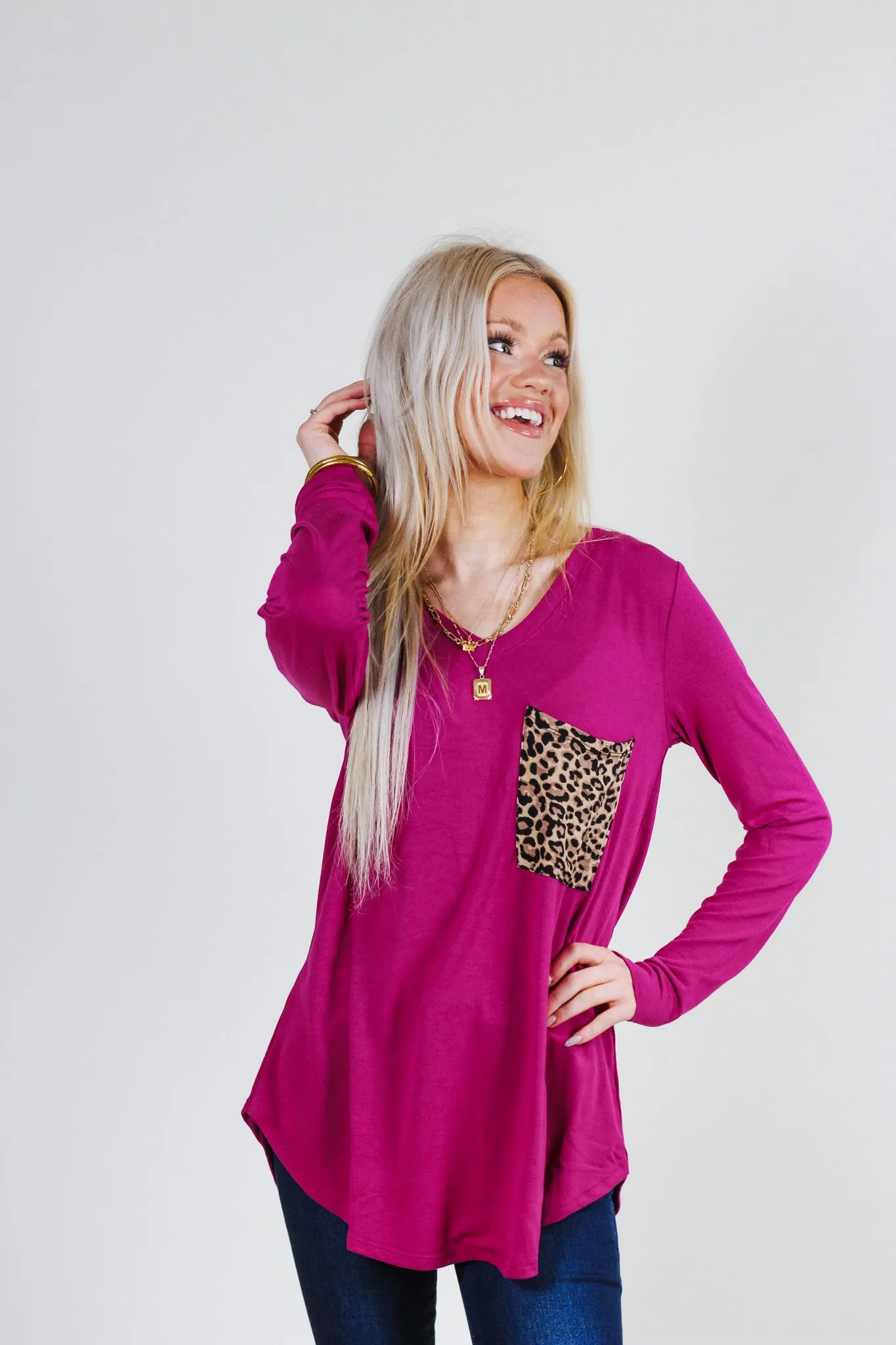 Everyday Ease Magenta Top