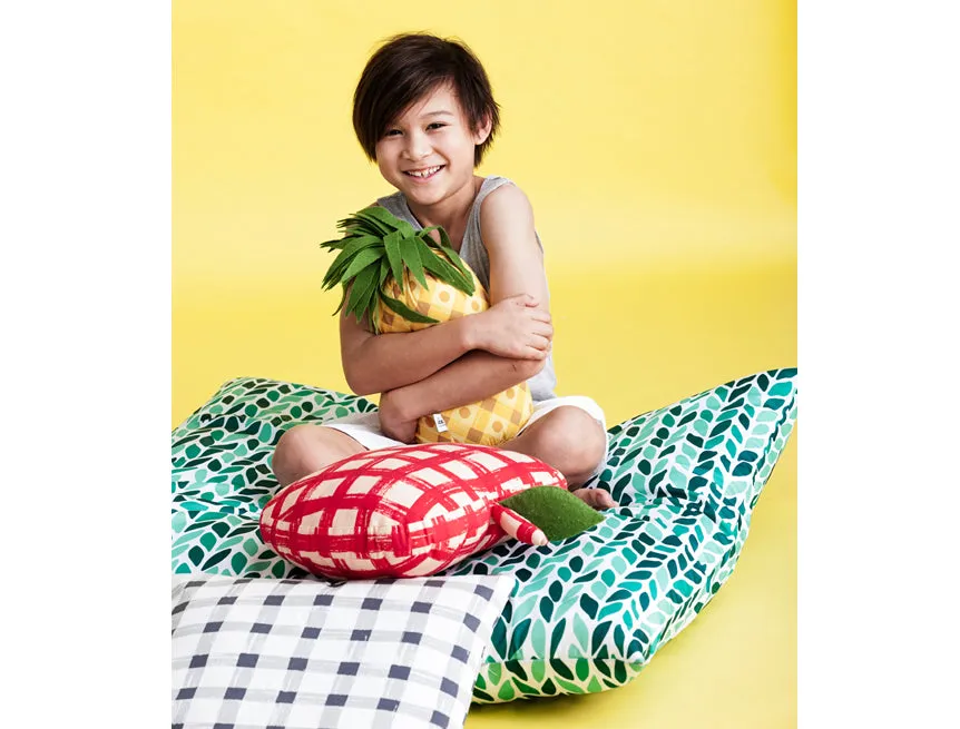 Grey Gingham Waterproof Small Cushion Cover