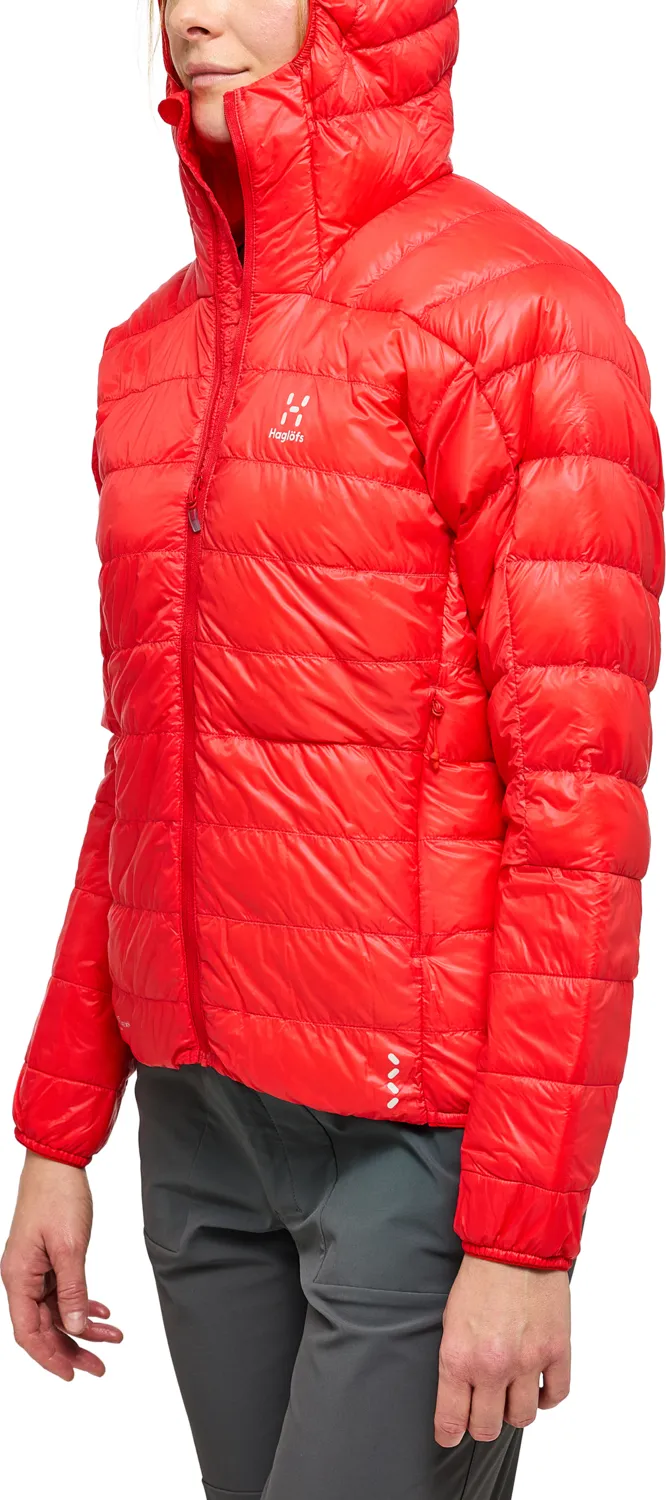 Haglöfs Women&#x27;s L.I.M Down Hood Poppy Red | Buy Haglöfs Women&#x27;s L.I.M Down Hood Poppy Red here | Outnorth