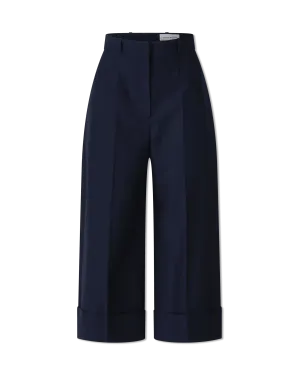High-Waisted Wide-Leg Cropped Pants