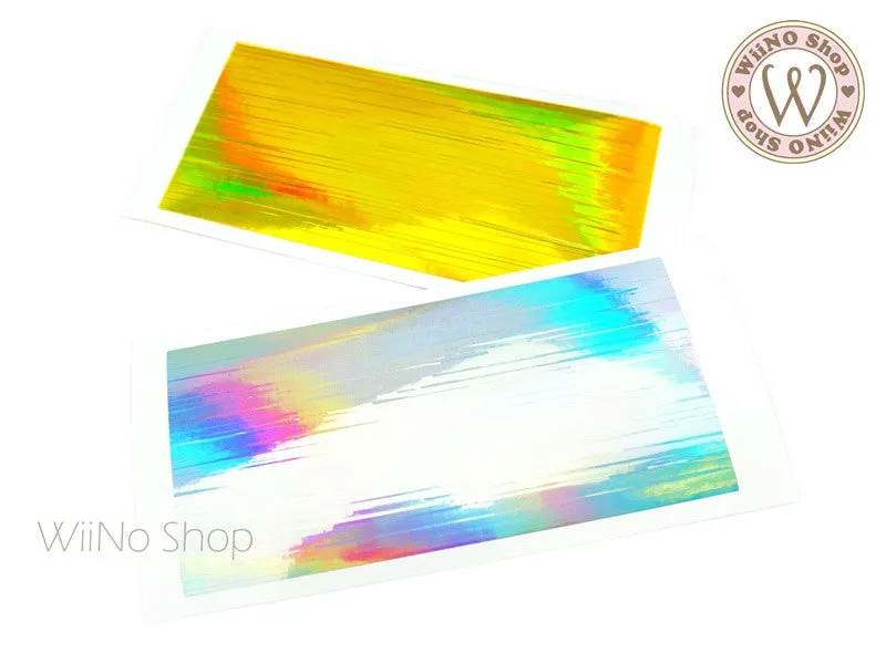 Holographic Line Adhesive Nail Art Sticker - 1 pc