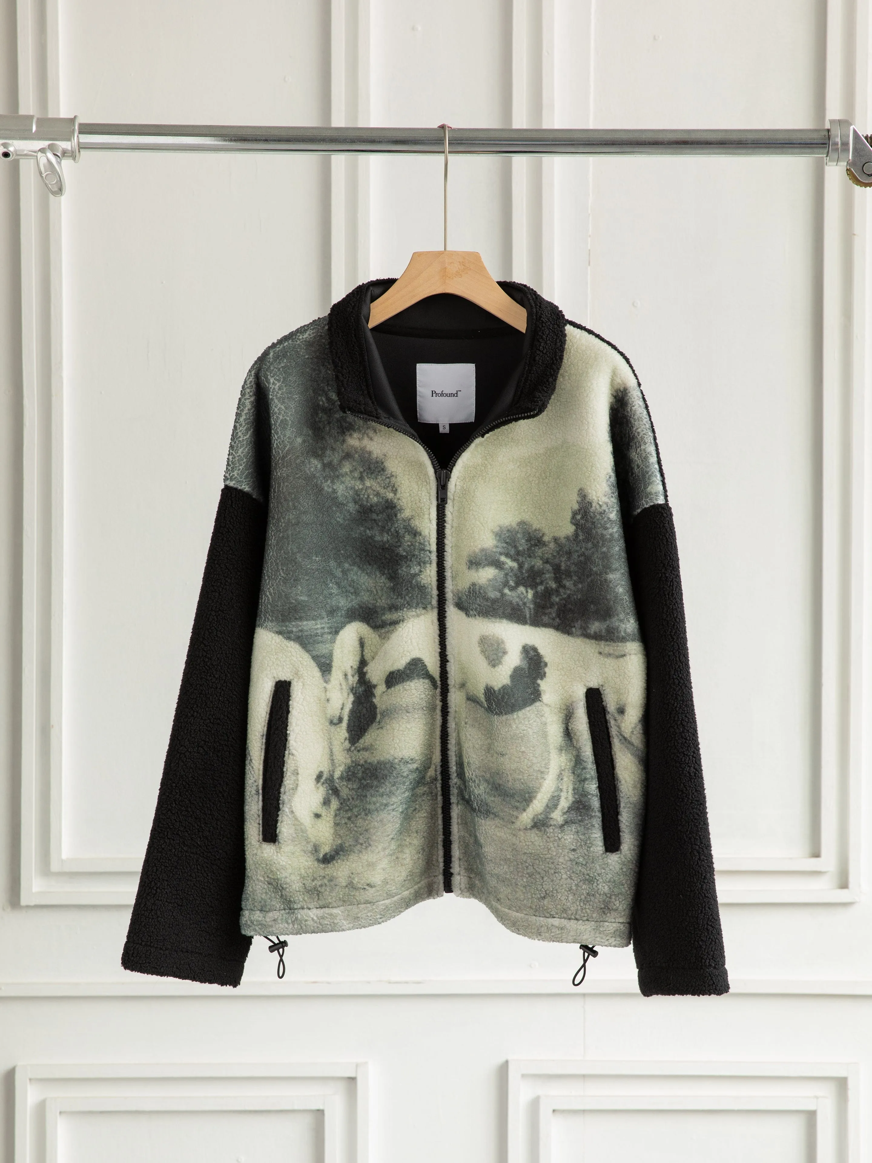 Horses Zip-Up Sherpa Jacket