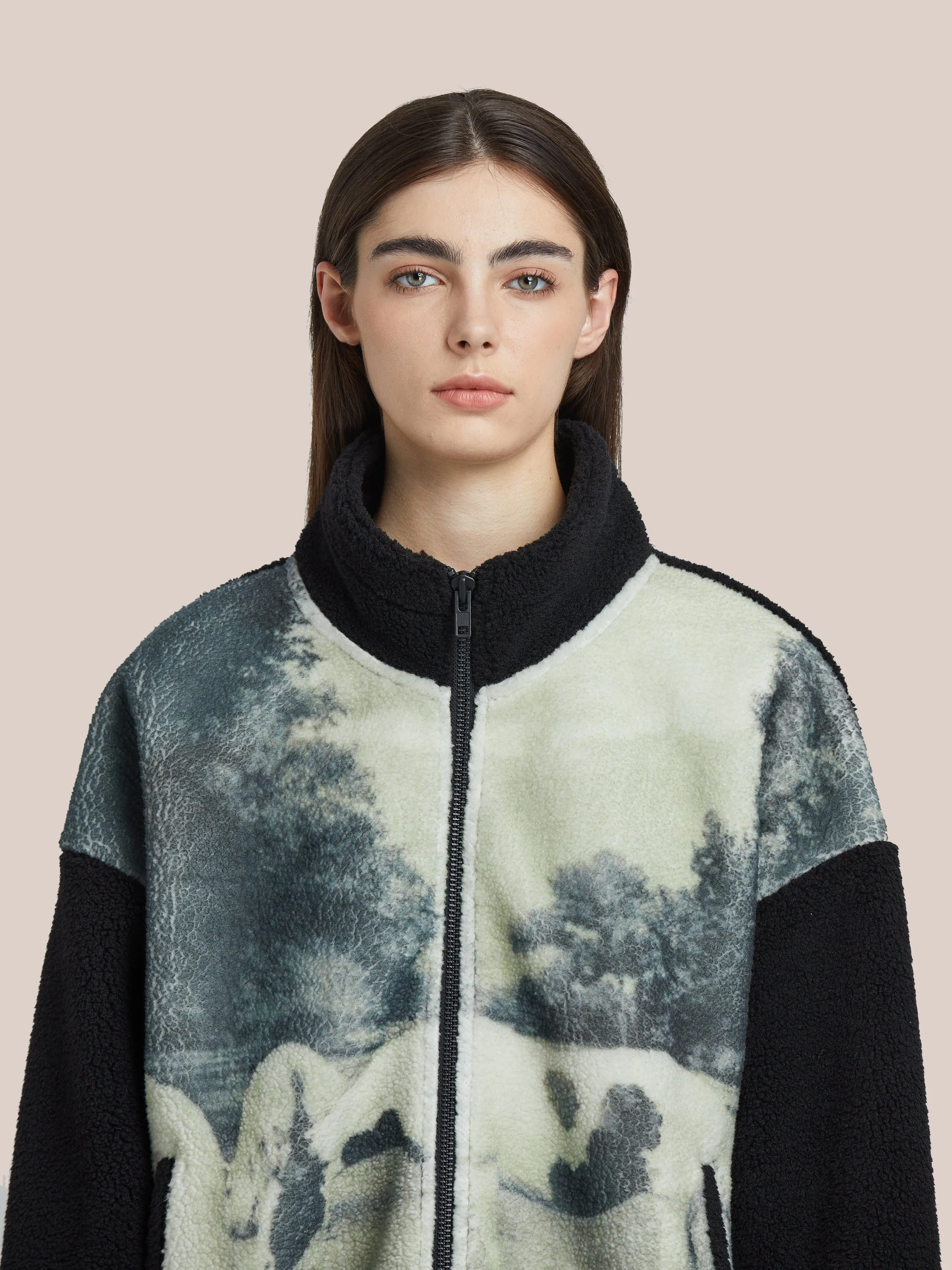 Horses Zip-Up Sherpa Jacket