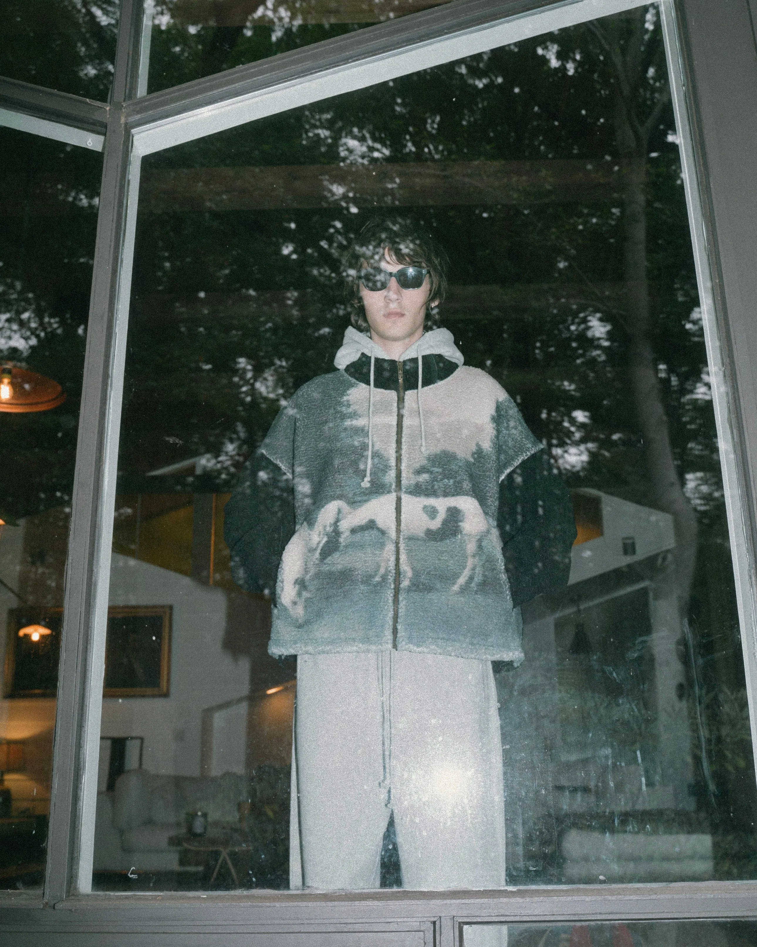 Horses Zip-Up Sherpa Jacket
