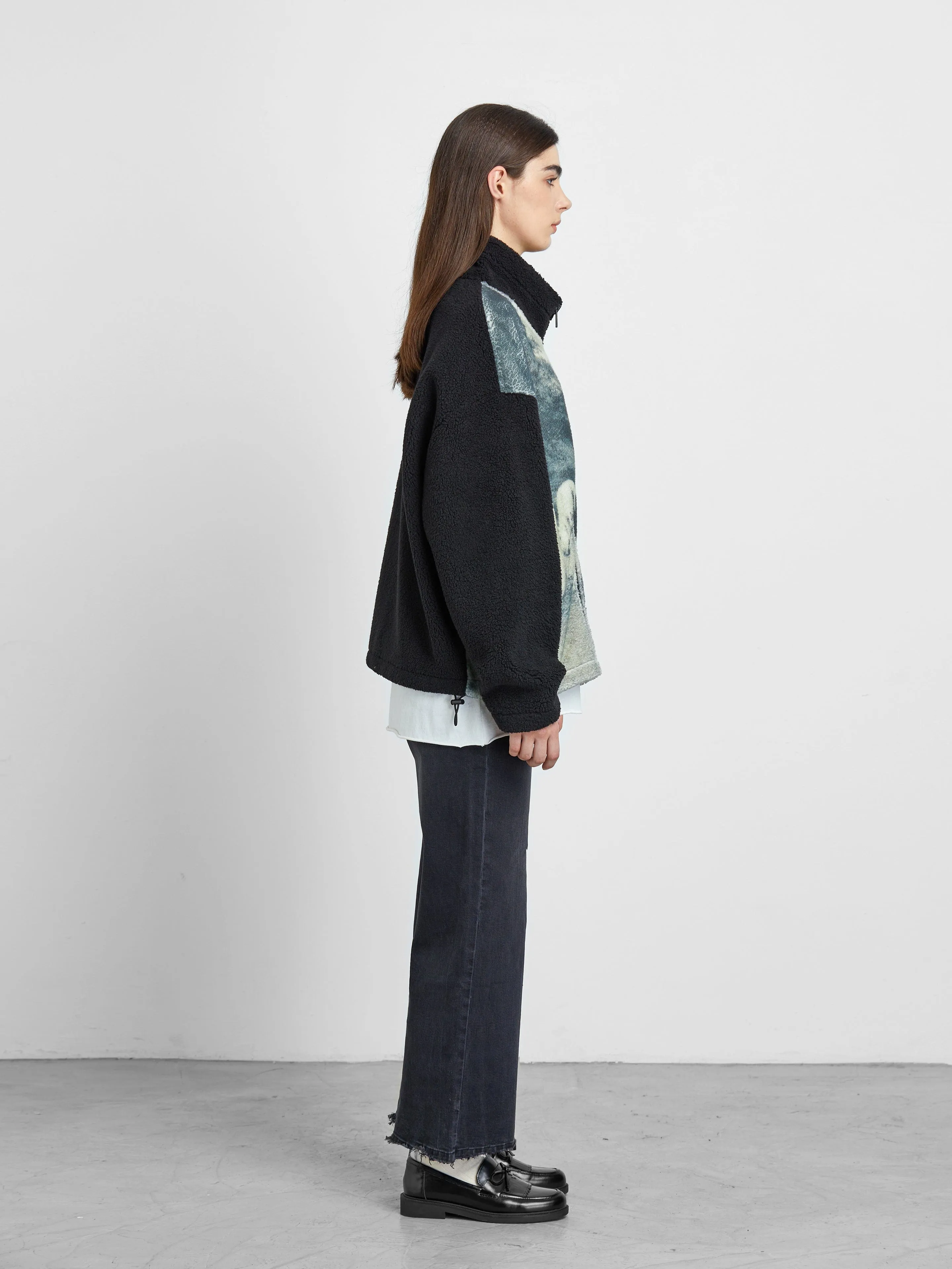 Horses Zip-Up Sherpa Jacket