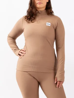 Journey Rib Faded Coffee Base Layer
