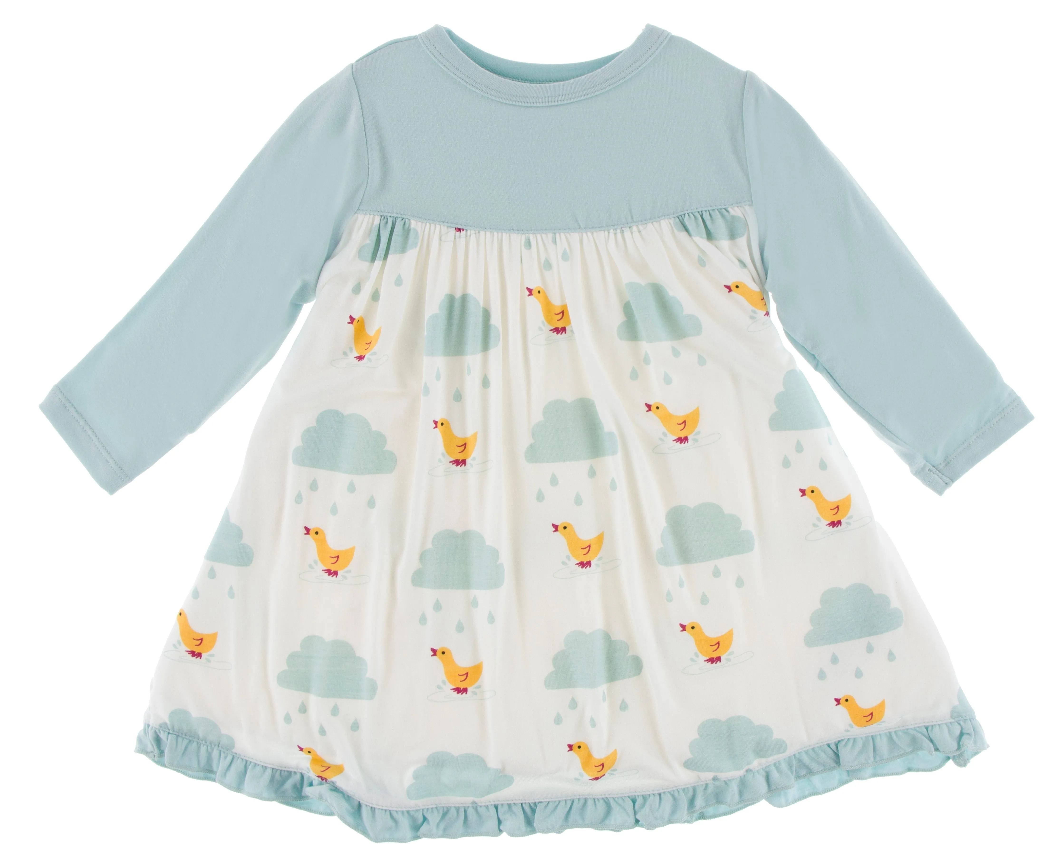 KicKee Pants Natural Puddle Duck L/S Swing Dress