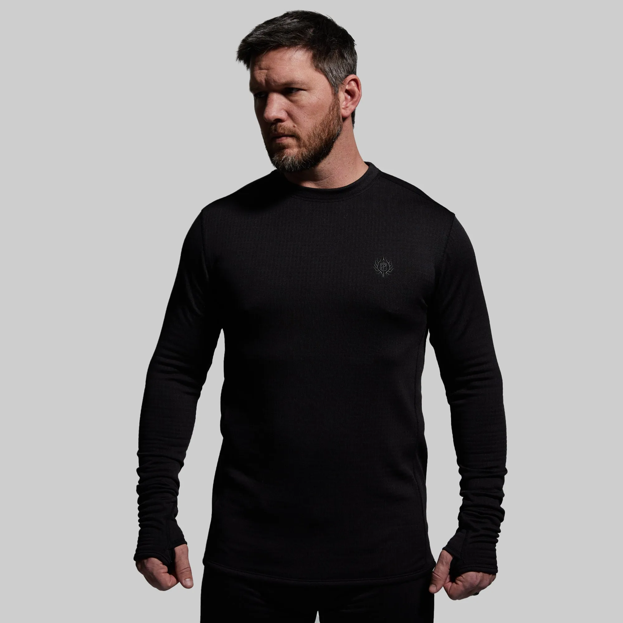 Men's Quiver Long Sleeve Crew (Black)