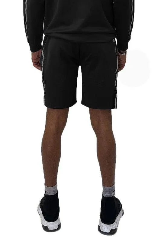 Mens Taped Stripe Basketball Shorts