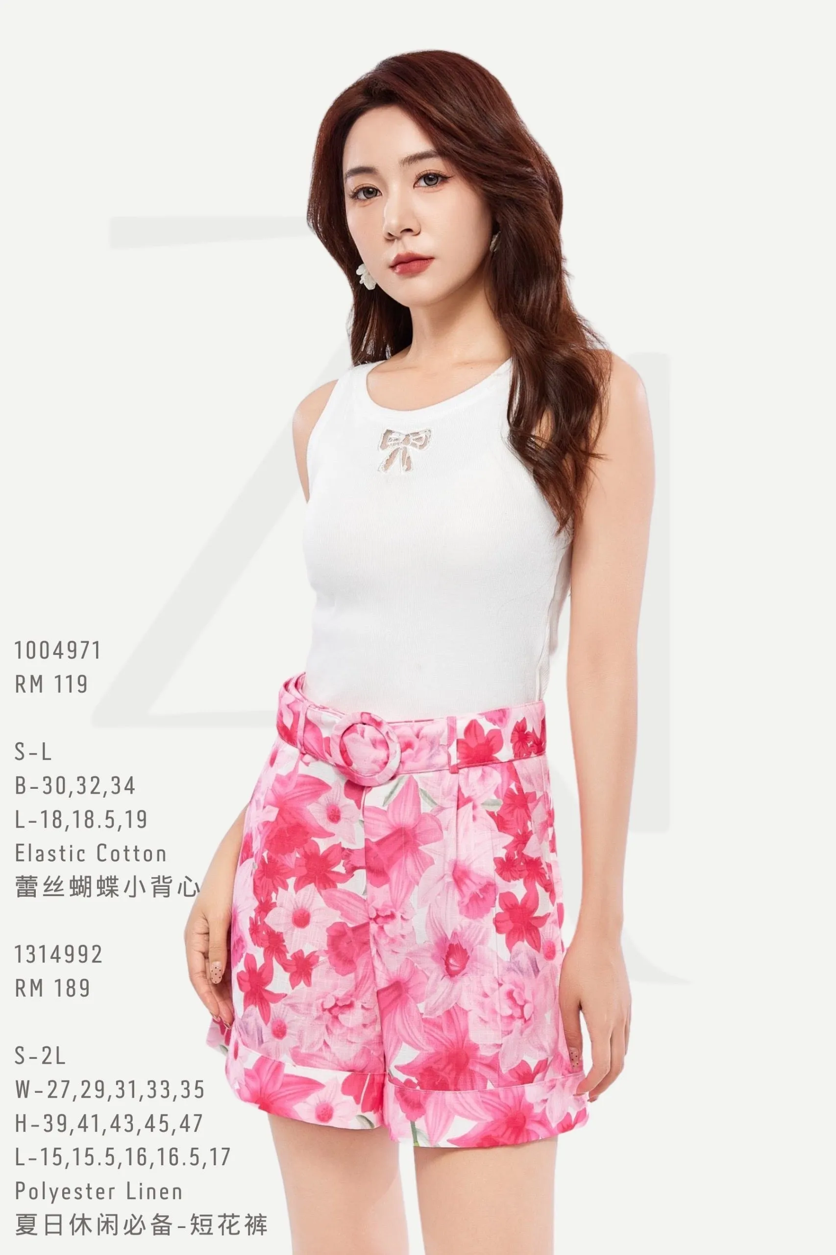 Monet Floral High Waisted Shorts