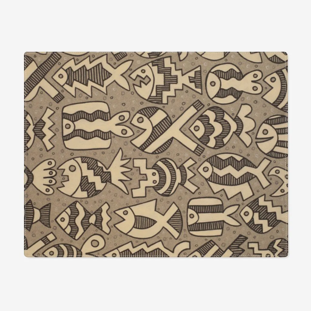 Monochromatic Fish Placemat