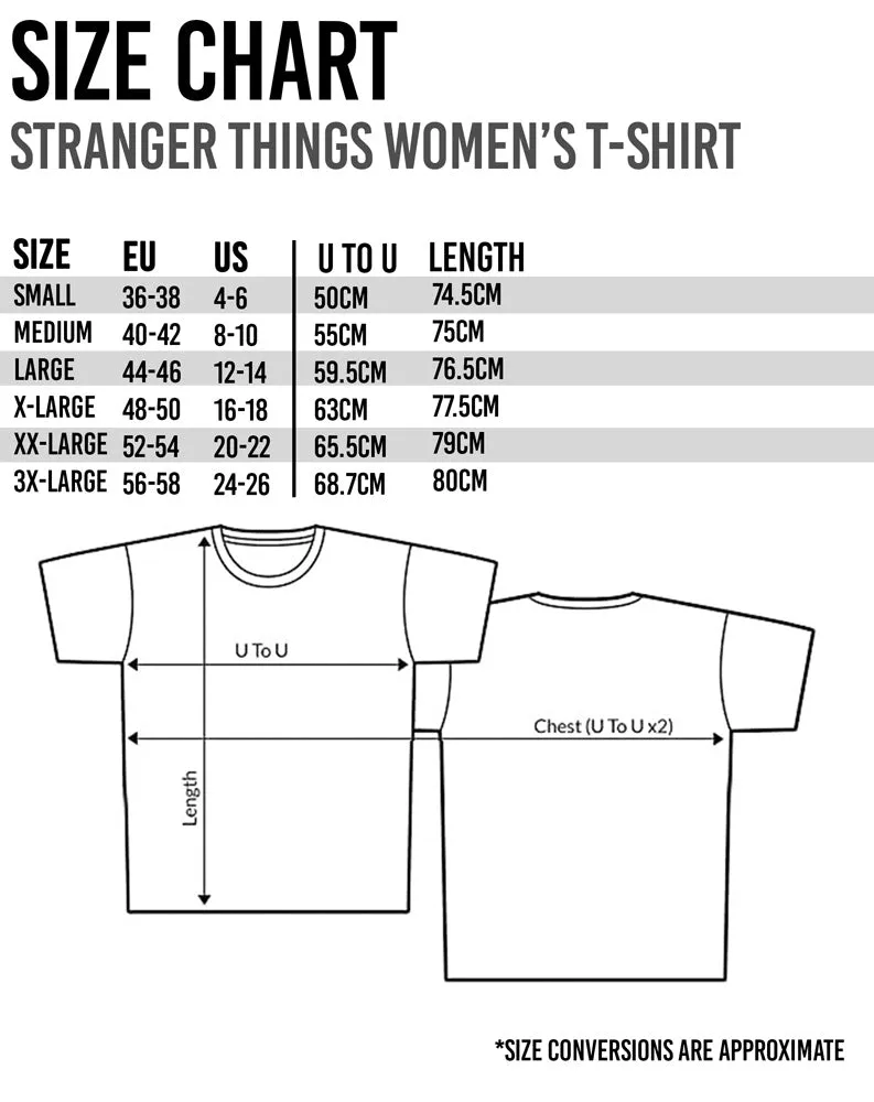 Netflix Stranger Things Acid Wash Women's Tshirt - Charcoal