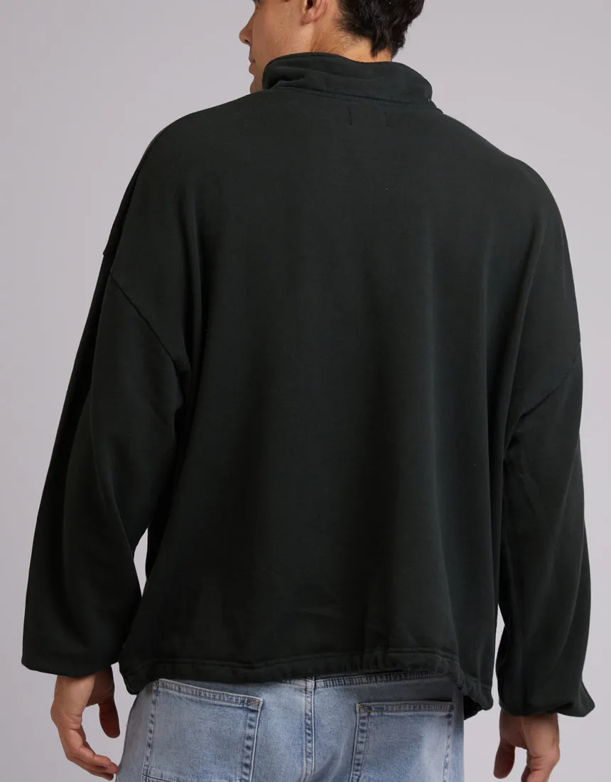 Oversized 1/4 Zip Jumper Dark Green