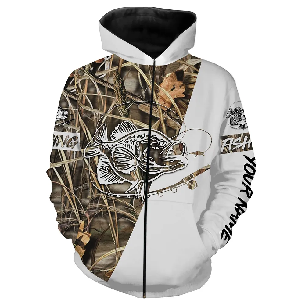 Personalized Crappie Fishing Tattoo Full Printing Shirt, All Over Print Long Sleeves, Hoodie, Zip-Up Hoodie