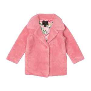 Pink Faux Sherpa Jacket