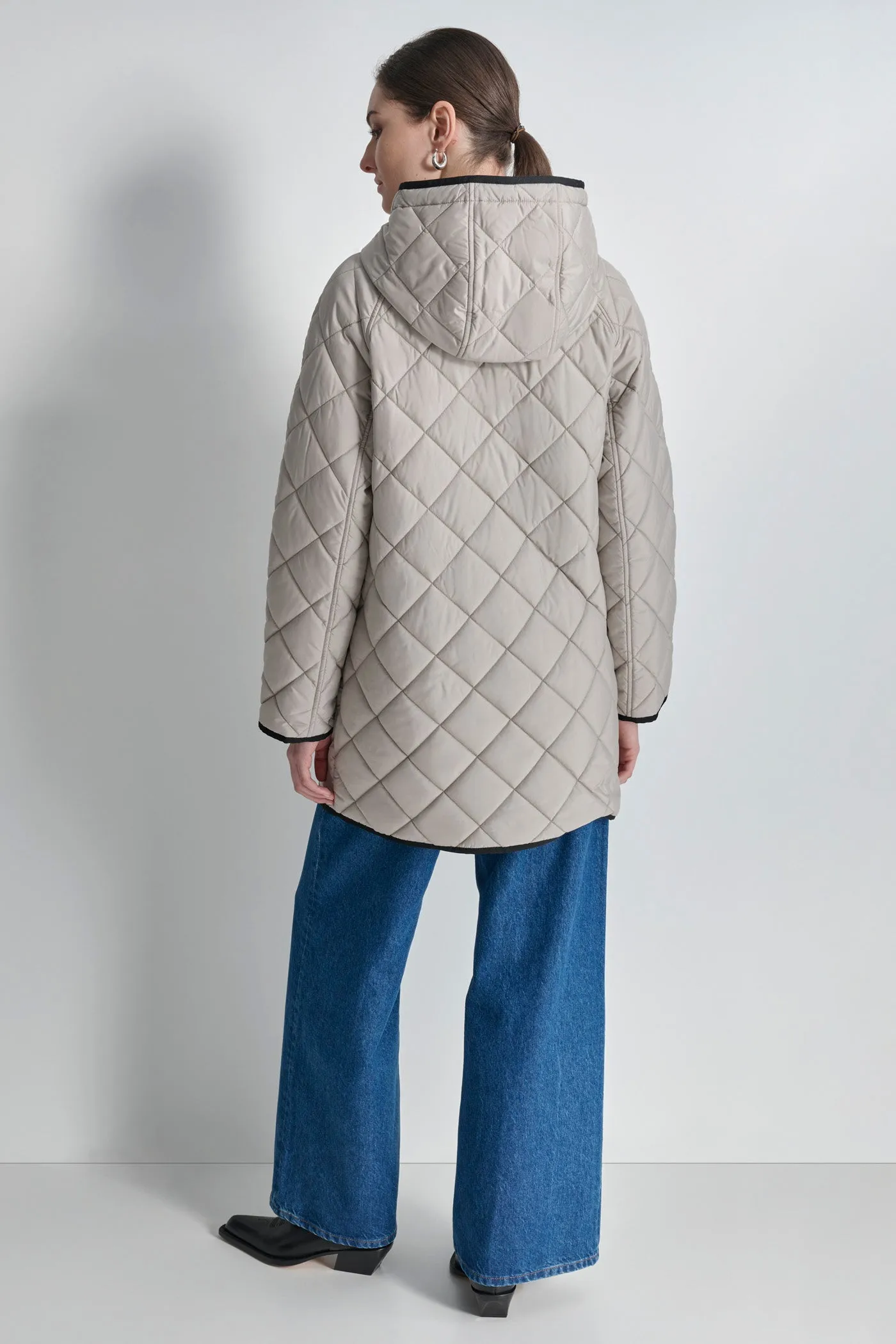 QUILTED COAT WITH TOGGLE