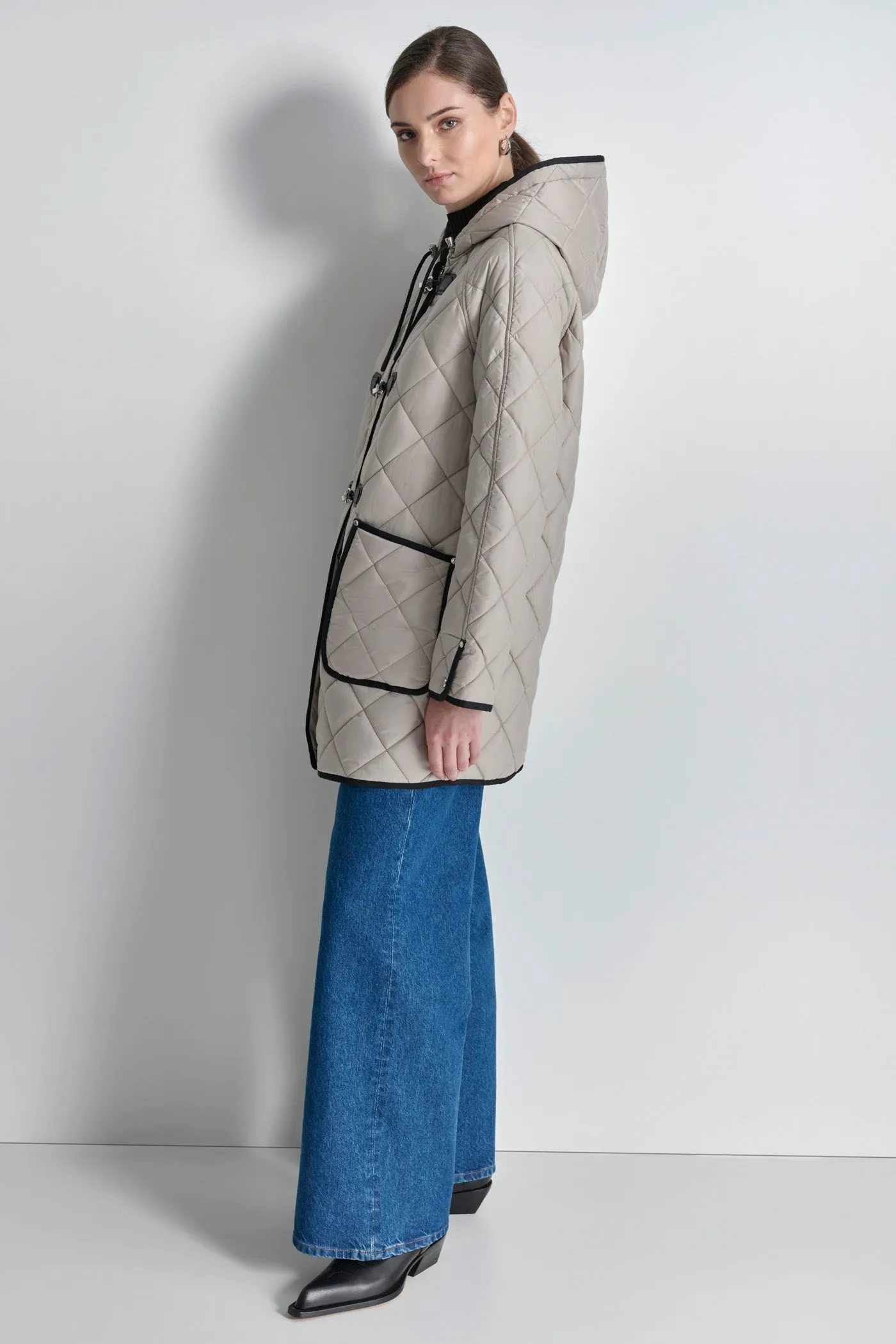 QUILTED COAT WITH TOGGLE