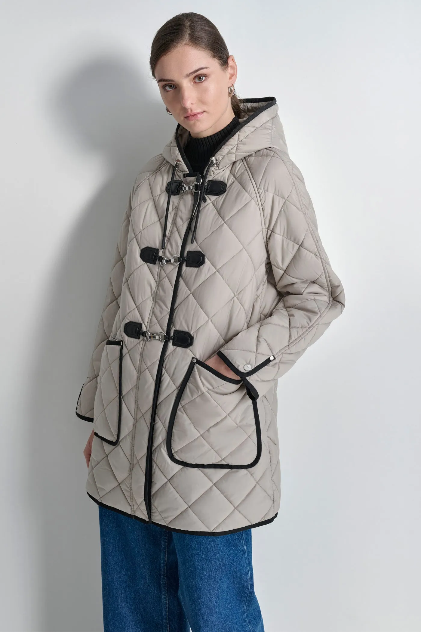 QUILTED COAT WITH TOGGLE