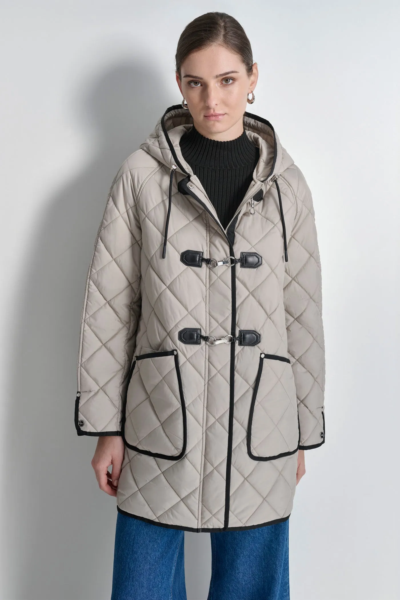 QUILTED COAT WITH TOGGLE