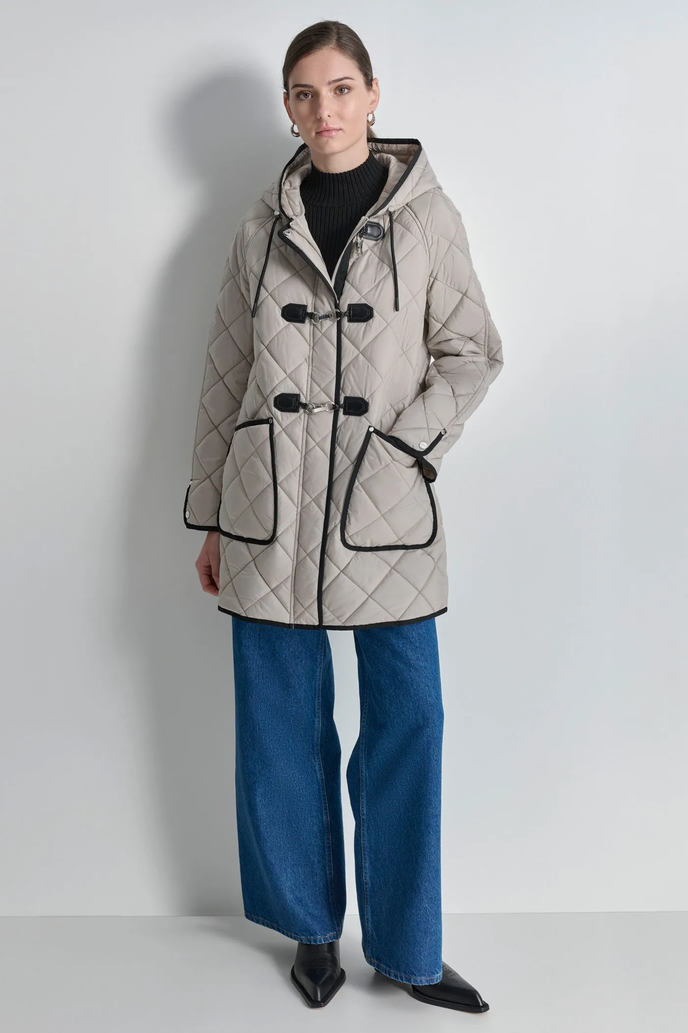 QUILTED COAT WITH TOGGLE
