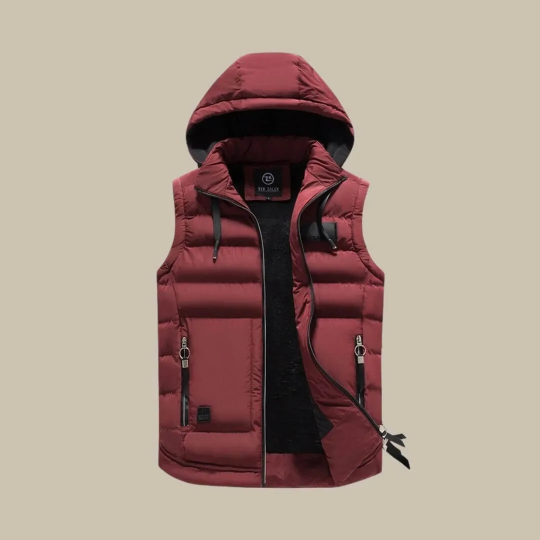 Quilted Vest with Removable Hood: Lightweight & Stylish
