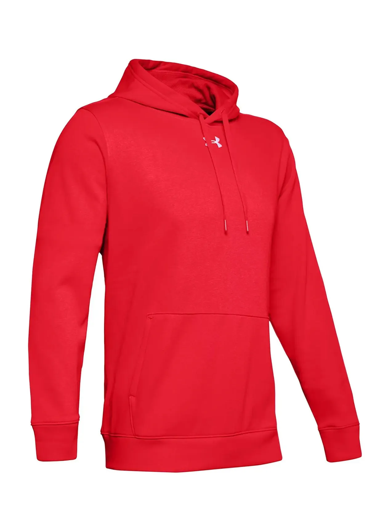 Red / White Under Armour Hustle Fleece Hoodie Men&#x27;s 1300123