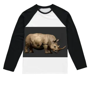 Rhino Character Sublimation Baseball Long Sleeve T-Shirt