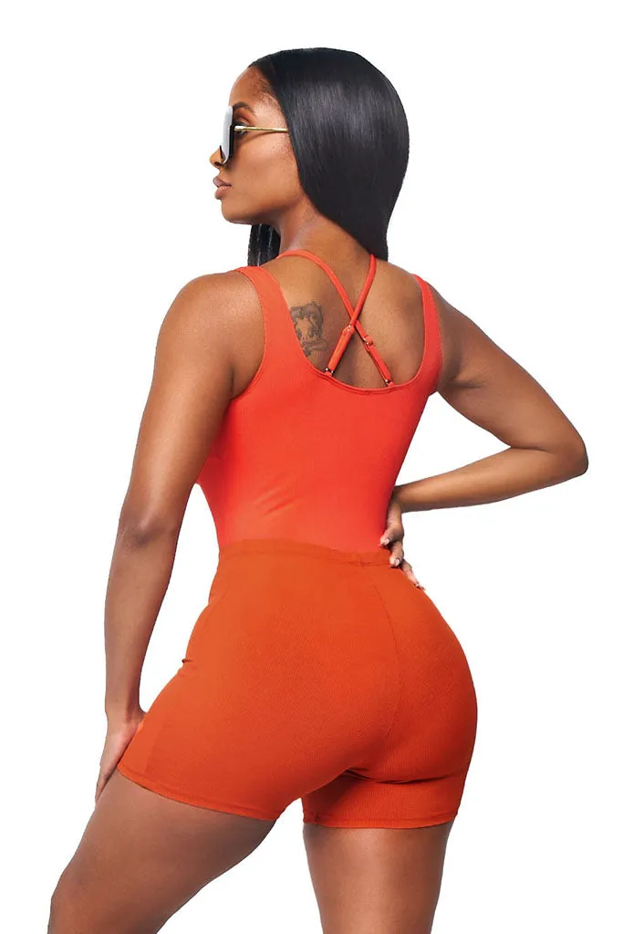 SENA BEACH SHORTS-TANGERINE