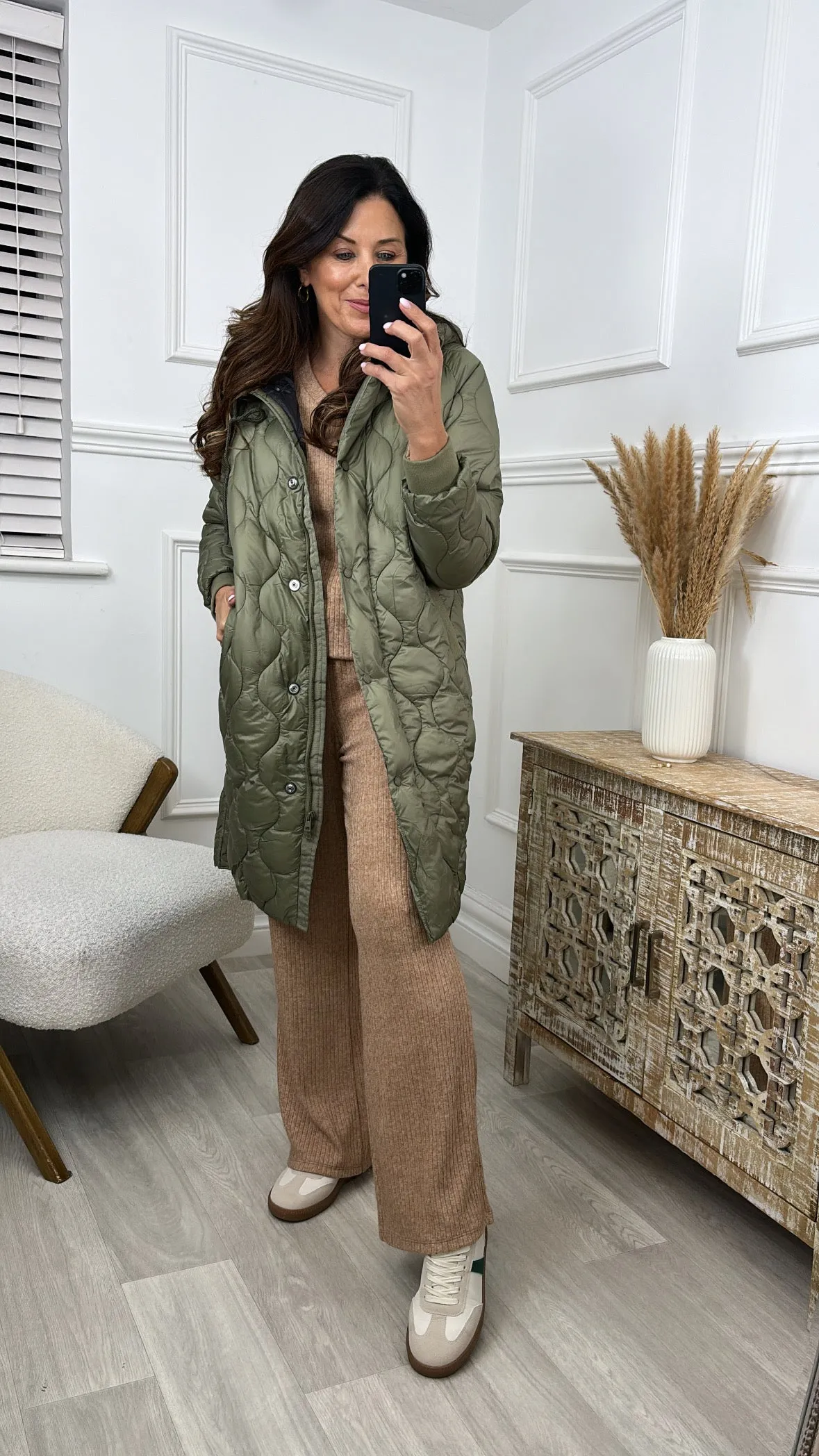 Severina Khaki Puffer Jacket