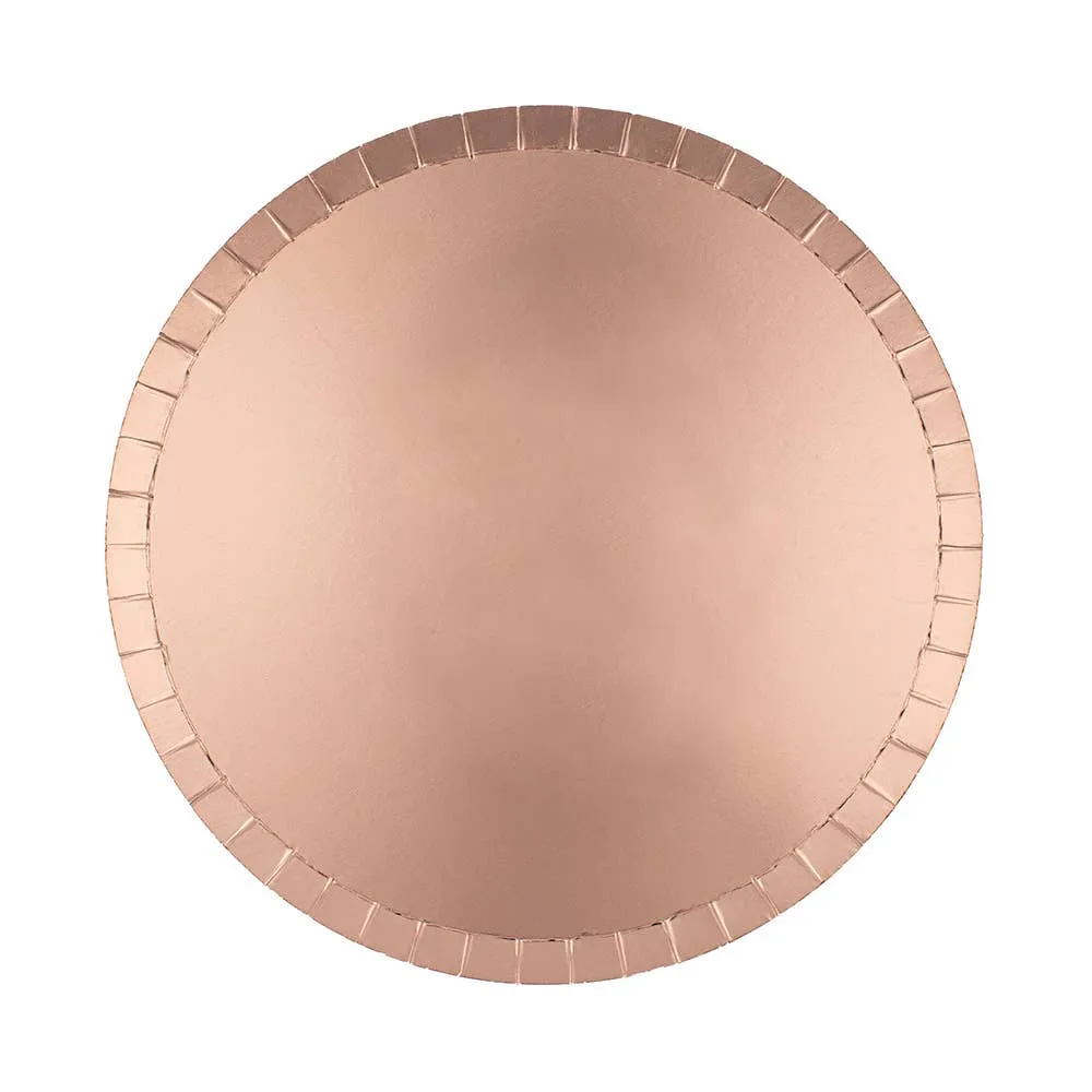 Shades Metallic Dessert Plates - 8 Pk. -Rosewood