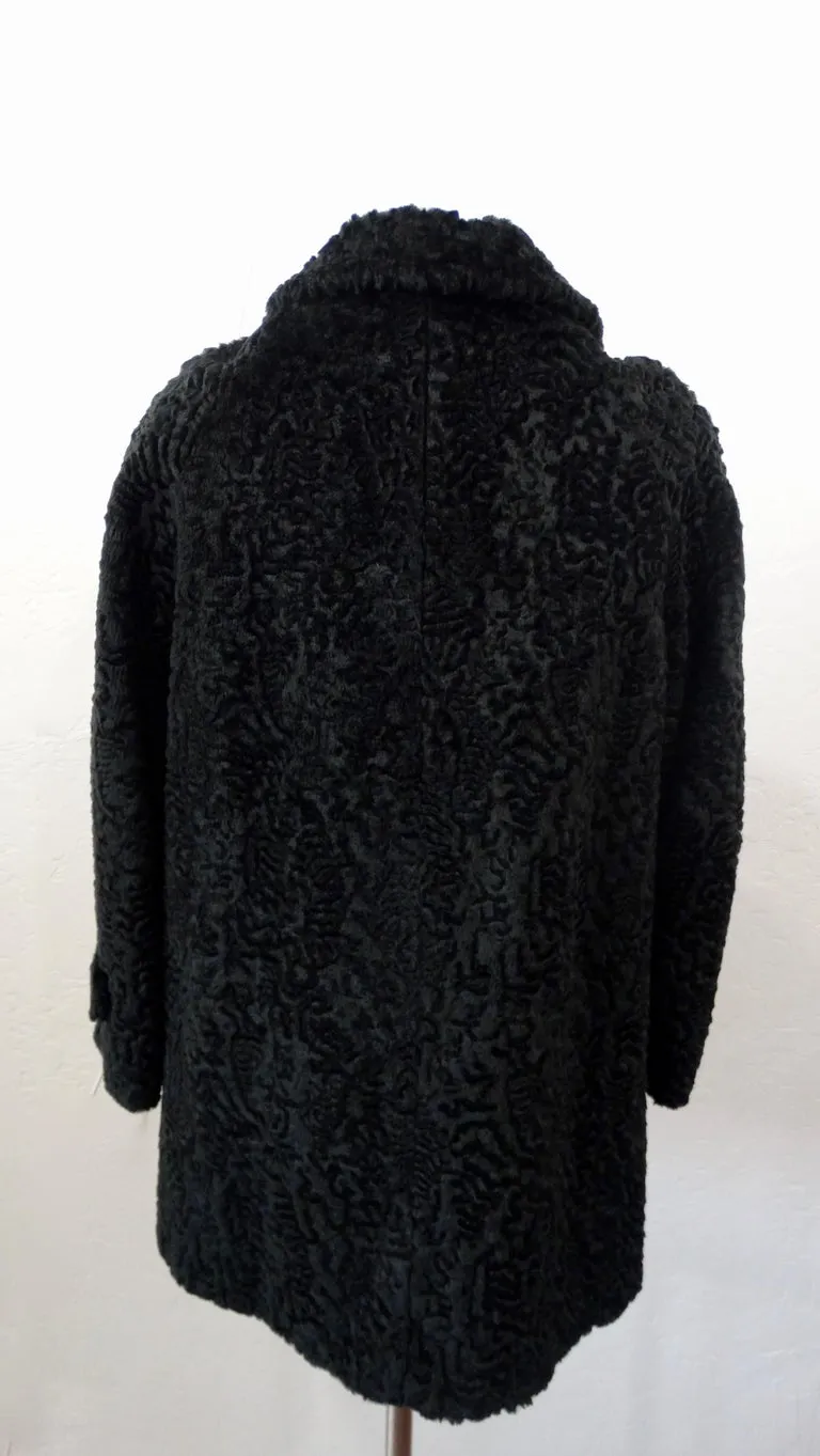 Sheared Faux Fur Pea Coat